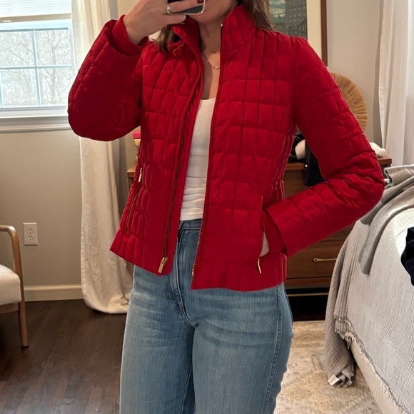 J. Crew Red Quilted Jacket - Picture 13 of 13